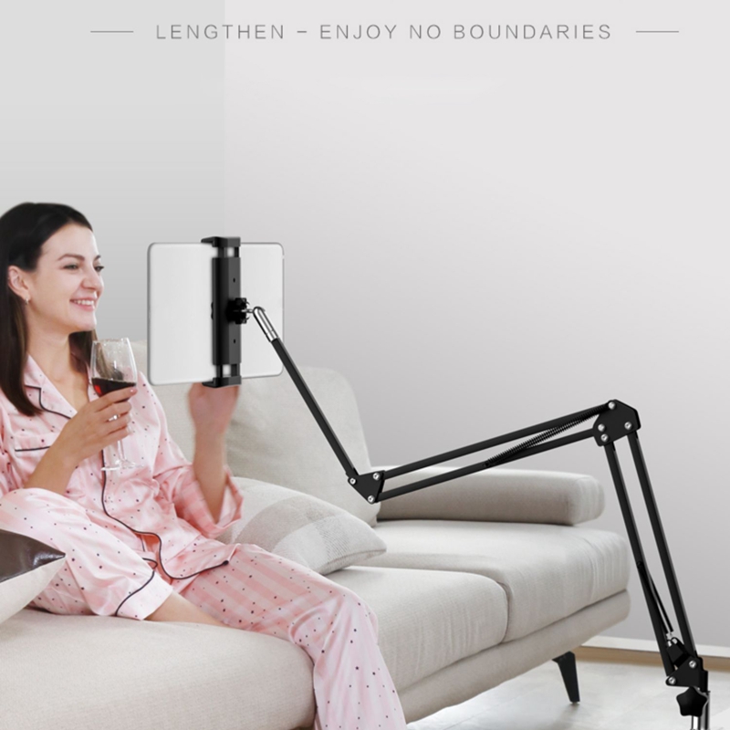 Adjustable Tablet Holder for Bed Table Mount 360° Rotation Cell Phone Bracket for iPhone iPad Arm Stand