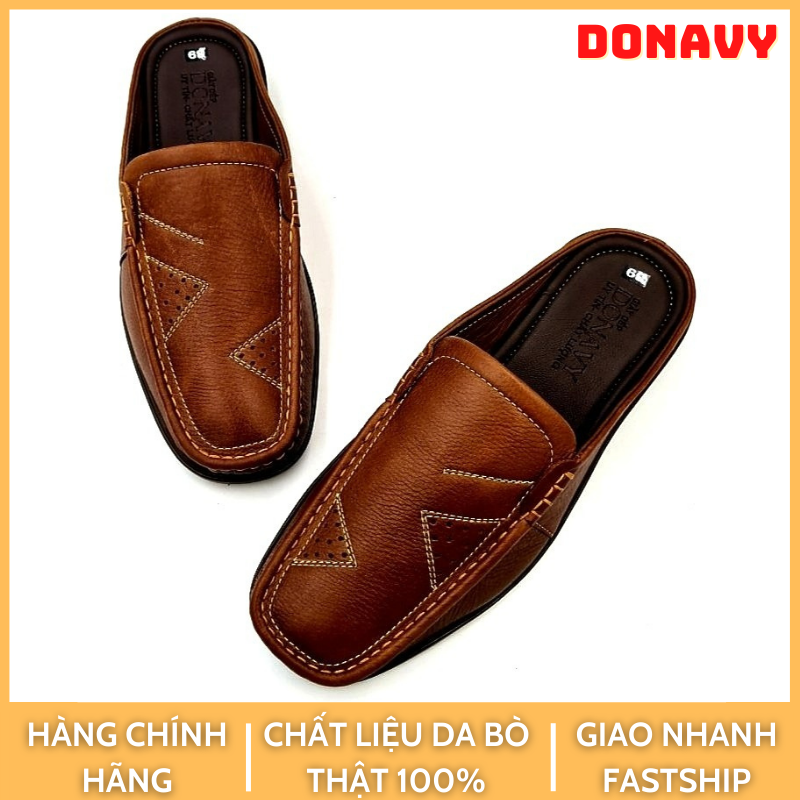 GIÀY LƯỜI NAM DA THẬT 100%, KIỂU TAM GIÁC THỜI TRANG MAY QUAI VÀ ĐẾ CHẮC CHẮN D.G2TG