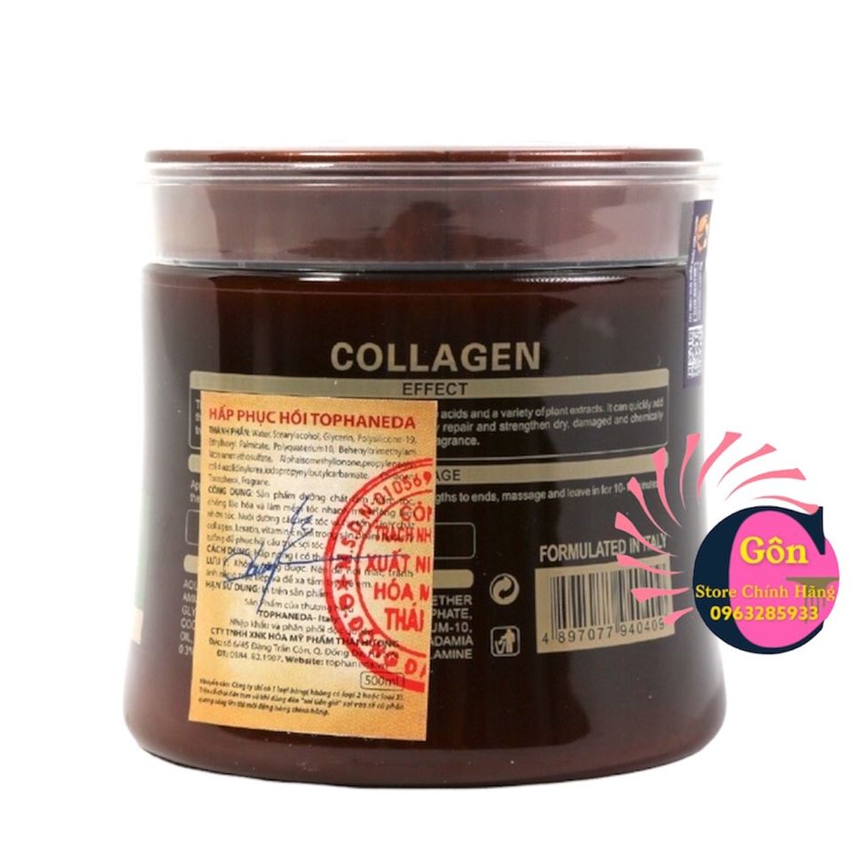 Ủ Tóc  Kem Ủ Tóc Phục Hồi Haneda Top Collagen 500ml hấp tóc chính hãng