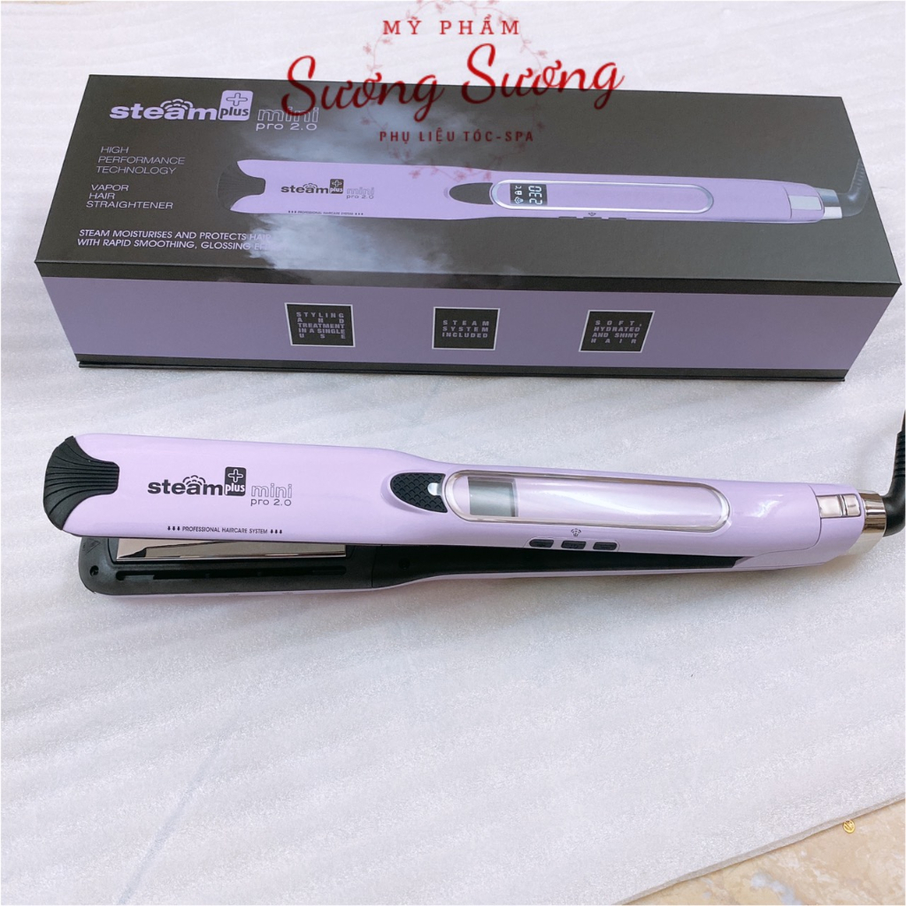 Máy Là Kẹp Duỗi Tóc Hơi Nước Steam Plus Minni 2.0