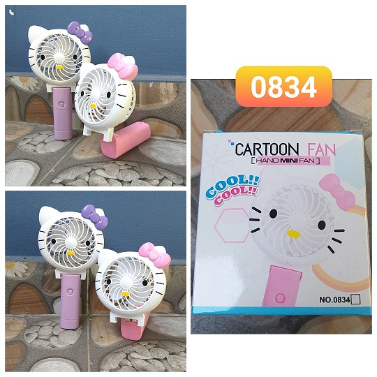 Quạt gấp để bàn, cầm tay đôrêmon, mèo kity