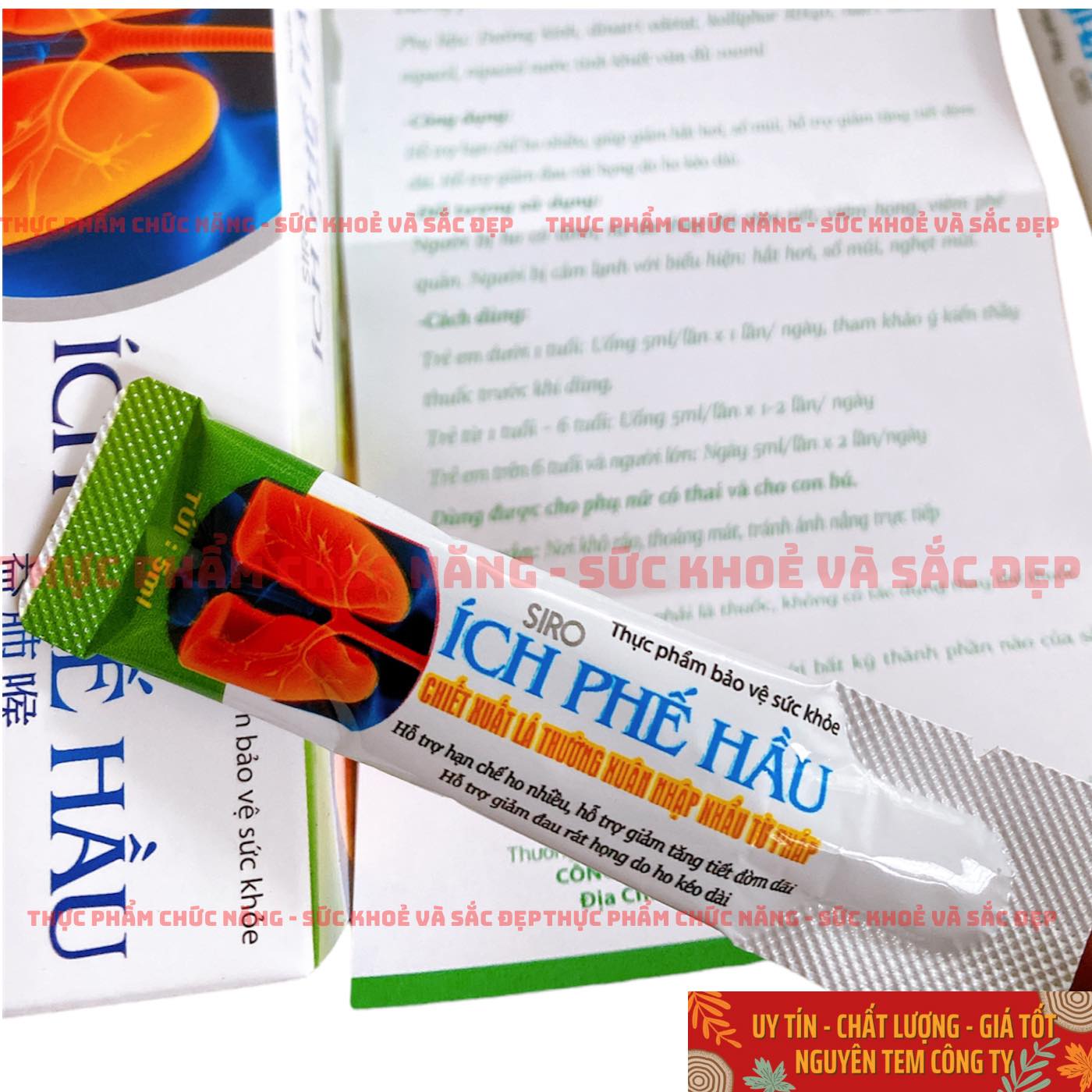 ÍCH PHẾ HẦU - Siro Ho Bổ Phổi (hộp 30 gói x 5ml)