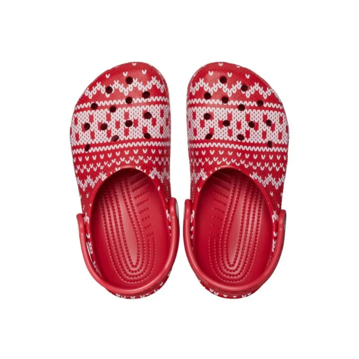 Giày Clog Trẻ Em Crocs Toddler Classic Holiday Sweater - Multi