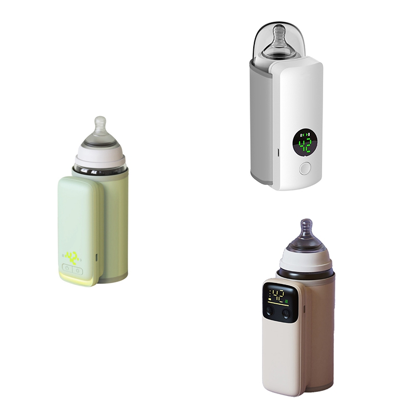 1Set Bottle Heating Jacket 6Levels Adjustment Temperature Display Bottle Heater Portable Baby Bottle Heater 6000Amh C