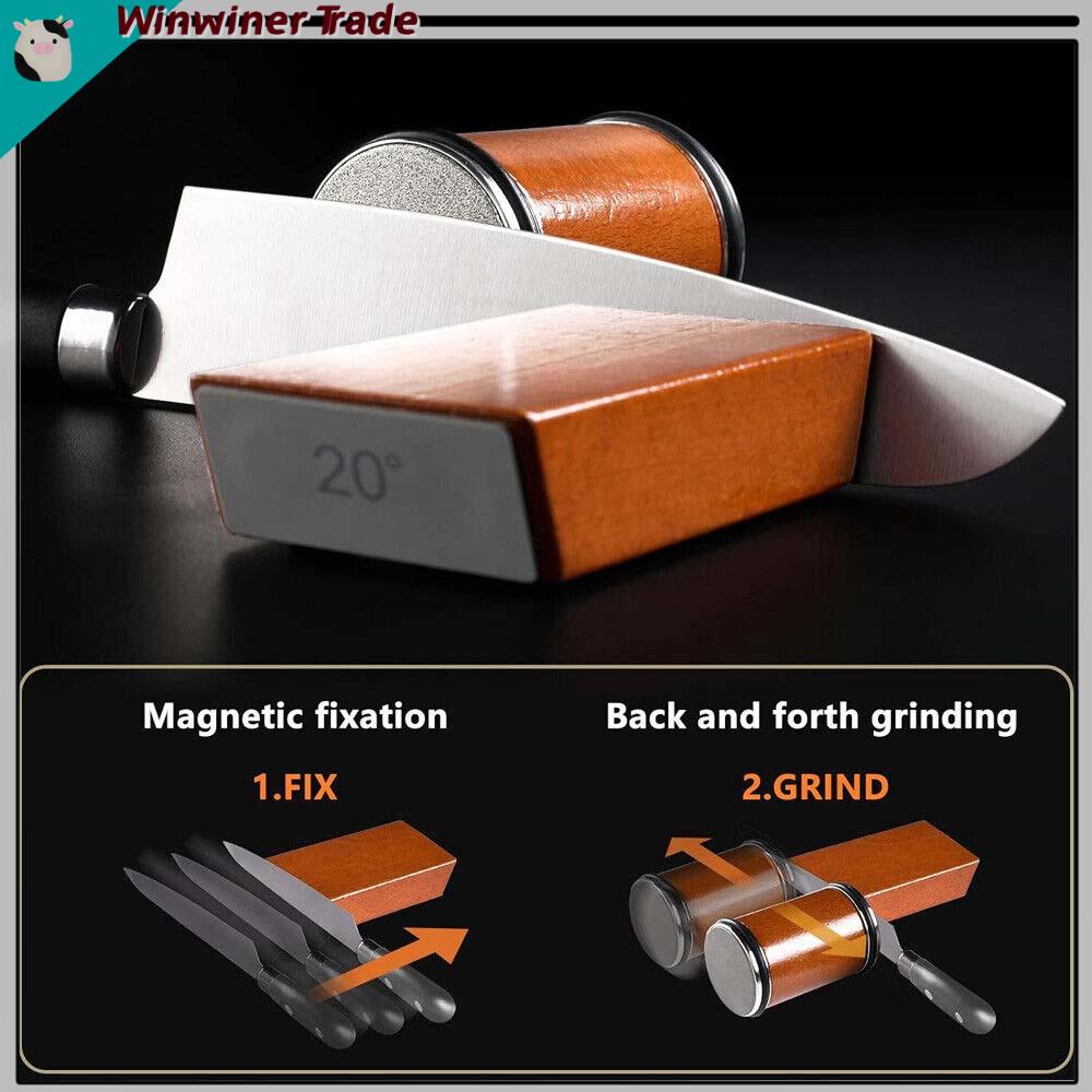 Rolling Knife Sharpening System Sharpener Makes Easy 15 & 20 Degree Sharpening Knife Sharpeners & Blocks