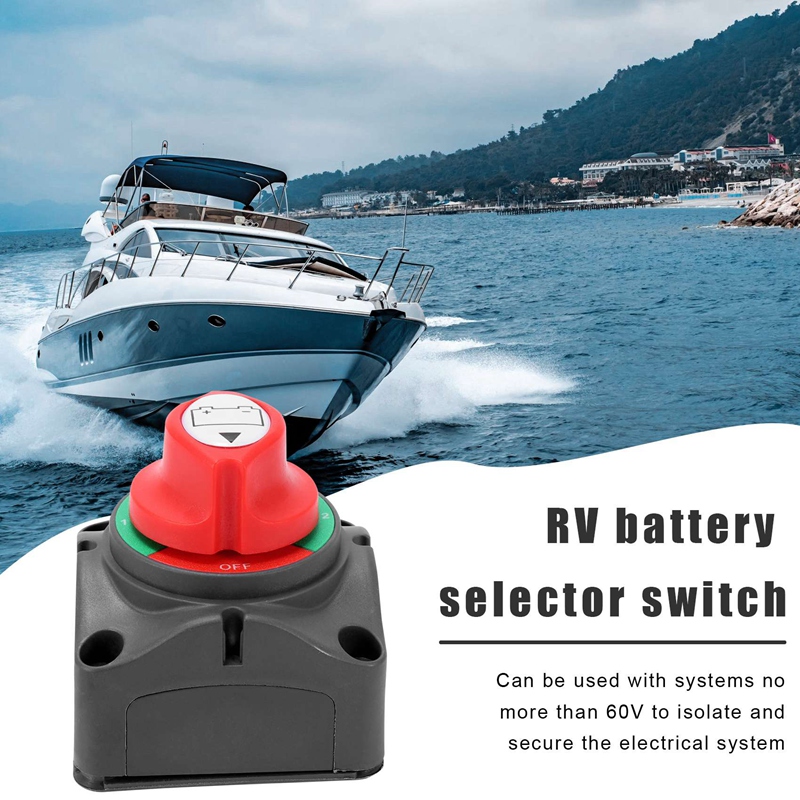 3 Position Disconnect Isolator Master Switch, 12-60V Battery Power Cut Off Kill Switch, Fit for Car/Vehicle/RV/Boat/Marine, 200/1250 Amps Waterproof