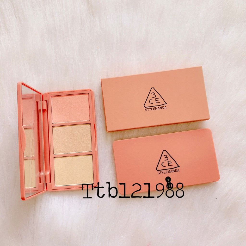 Phấn Bắt Sáng Highlight 3CE Stylenanda Strobing Skin Palette