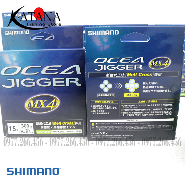 Dây PE Shimano Ocea Jigger MX4 - 300m