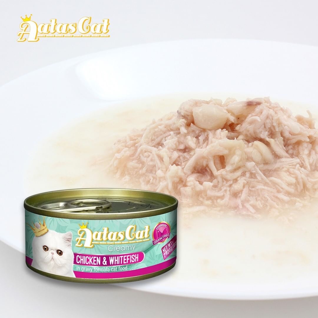 Pate AATAS Cho Mèo Mọi Lứa Tuổi (Súp Gà Mix) Creamy Chicken - Lon 80g - [Nông Trại Thú Cưng]