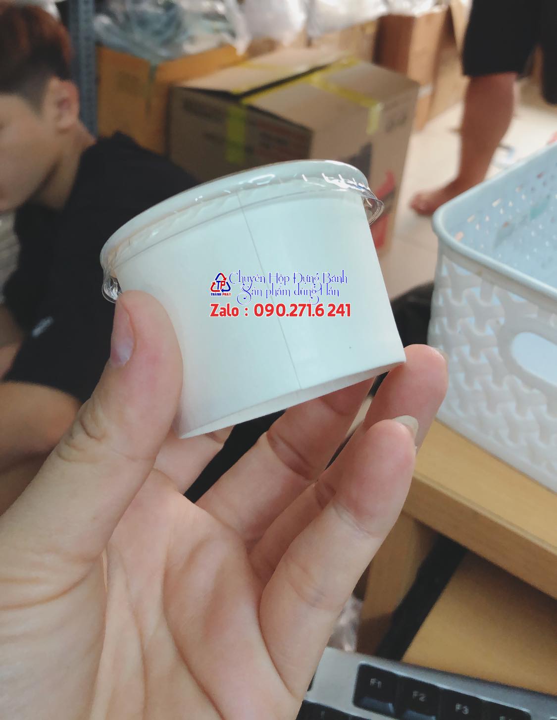 100 Hủ sốt giấy có nắp dung tích 95ml