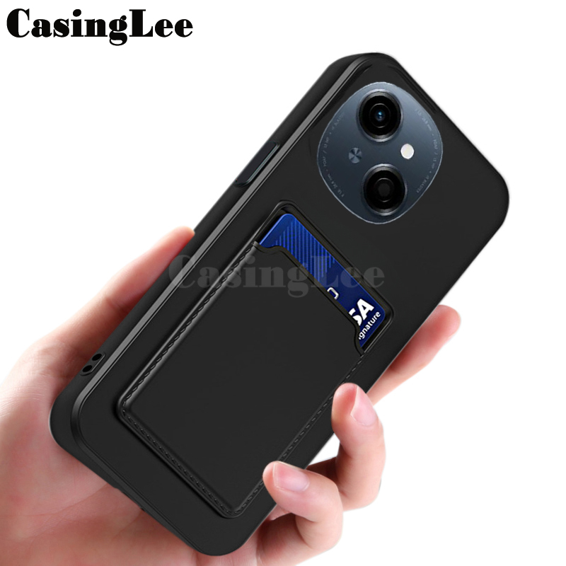 For Tecno Spark Go 1 Case Soft Card Holder Slot Silicone Wallet For ( Tecno Spark Go 1 ) Back cover Phone Cases. 