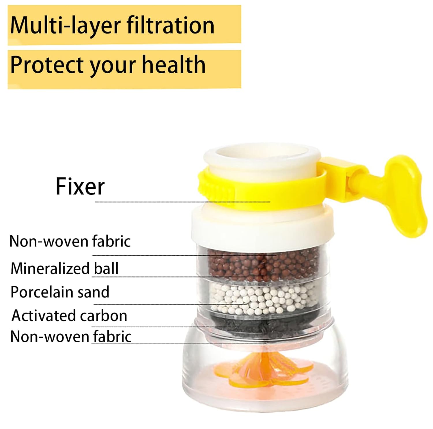 1pc Mini Tap Water Filter for Kitchen Use – Home Drinking Water Purifier – Simple & Effective Water Filter Solution for Cleaner Cooking and Beverage Water.