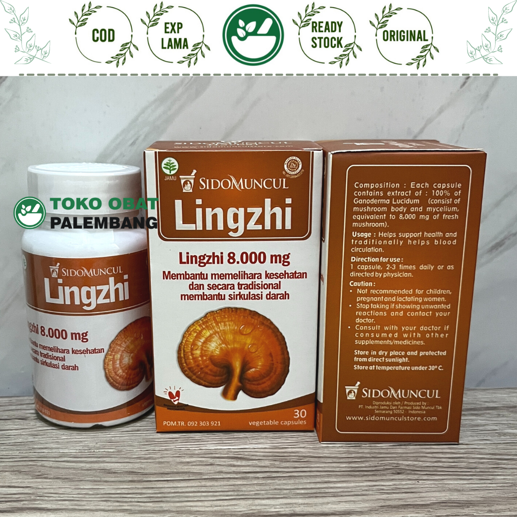 SIDOMUNCUL LINGZHI 30 KAPSUL TUMOR KANKER GULA DARAH KOLESTROL LINGCHI