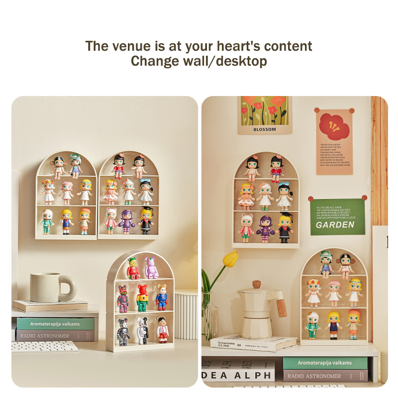 Wall hanging doll blind box storage box creative bubble mart handmade display case doll doll blind box storage display stand Save space