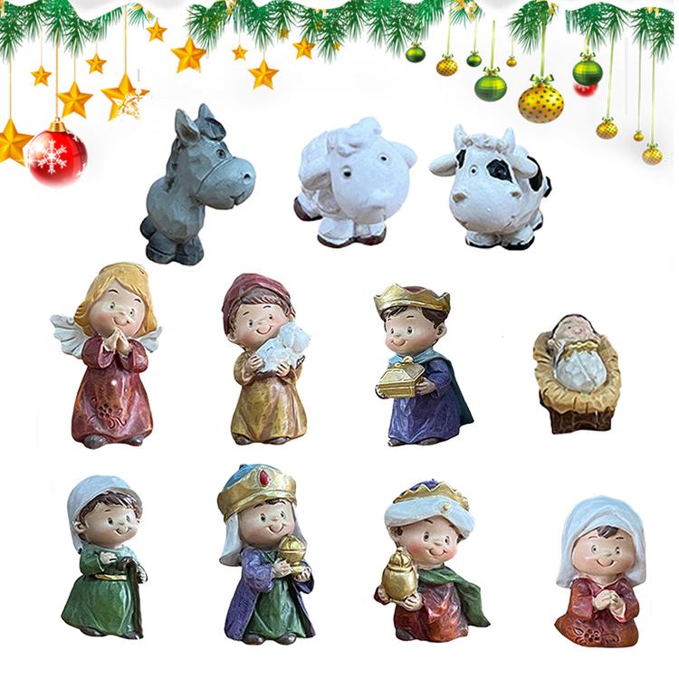 Tượng chúa giáng sinh tượng chúa giáng sinh 11 bộ cảnh chúa giáng sinh dễ thương bộ sưu tập phục hưng vẽ tay vật trang trí nhà cửa cho giáng sinh gorgeous