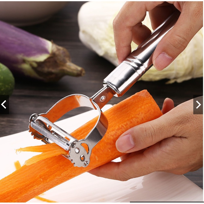 Stainless steel 2 in 1 multi-functional stainless steel fruit scraper with anti-rust. Fast vegetable fiber never-HVL tea