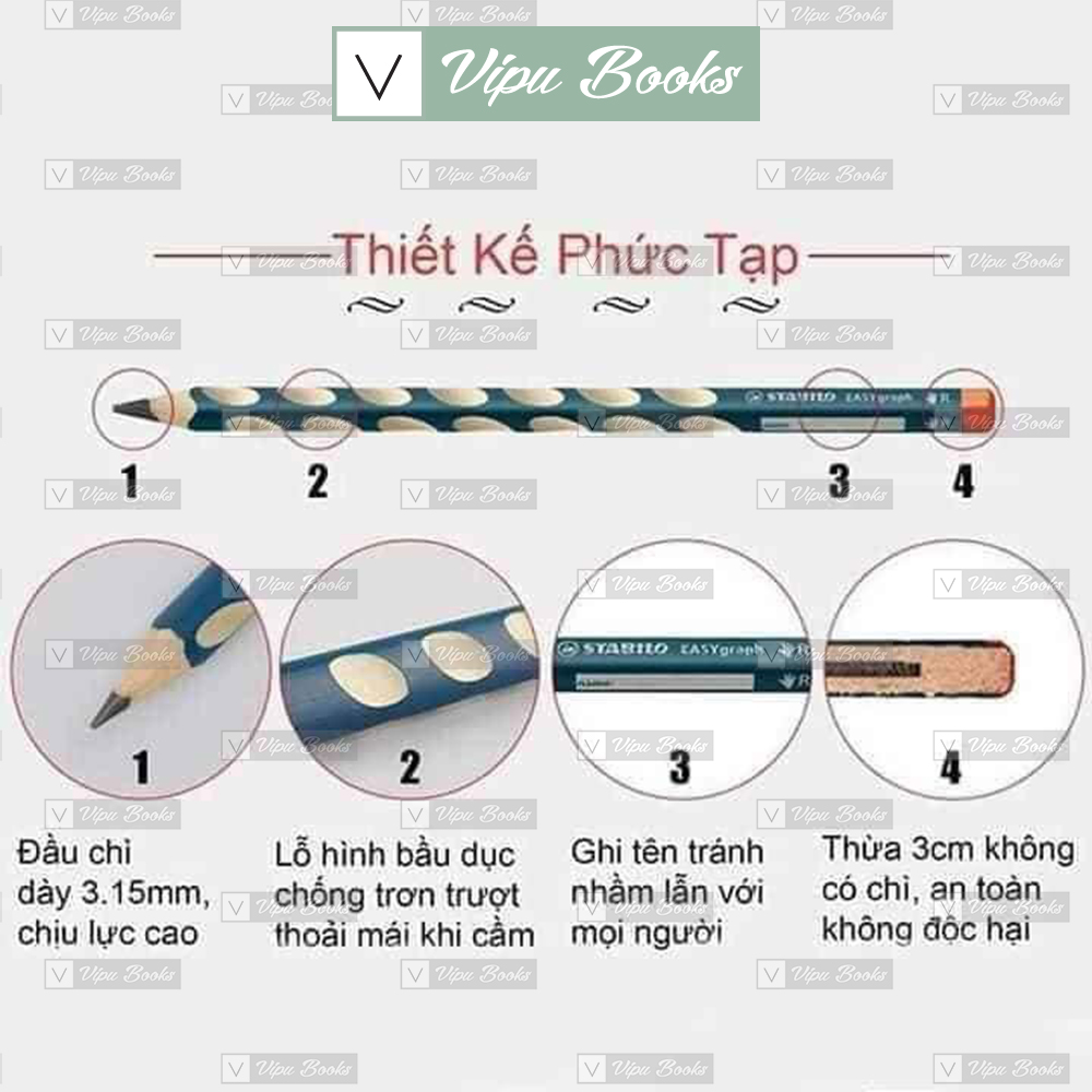 Hộp Bút Chì Định Vị 12 Cây - Bút Chì 2B
