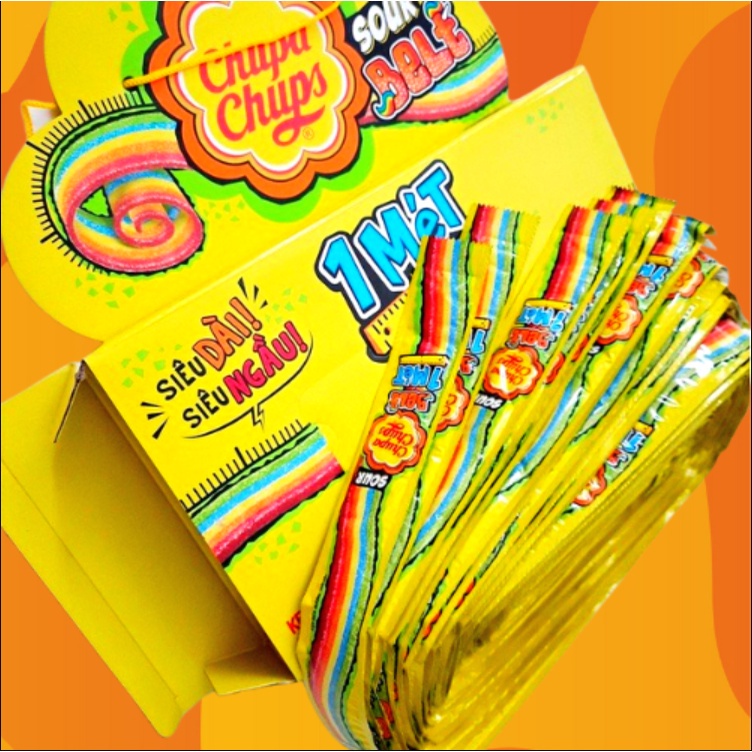 1 Chiếc Kẹo dẻo cầu vồng Chupa Chups sour belt hương trái cây - MLM0417