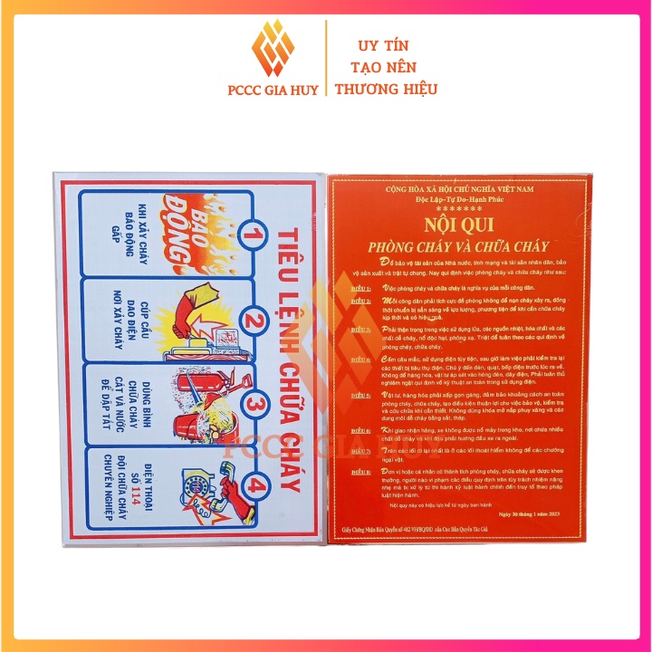 Bảng nội quy, tiêu lệnh , cấm lửa, cấm thuốc PCCC , bảng nội quy tiêu lệnh phòng cháy chữa cháy.