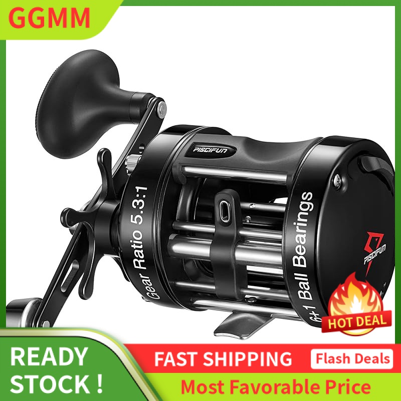  Piscifun Chaos XS Baitcasting Fishing Reel, Reinforced Metal  Body Round Baitcaster Reel, Smooth Powerful Saltwater Inshore Surf Trolling  Reel, Conventional Reel For Catfish