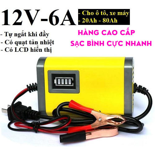 Bộ sạc bình acquy 12v 2A thông minh tự động ngắt khi đầy sạc bình ắc quy 12v Máy Sạc Bình Ắc Quy Tự Động Cho Xe Máy  Sạc Bình Nhanh Cho Xe Máy Xe Ô Tô xe đạp điện và các loại bình điện kháctự ngắt-Máy Sạc Bình Ắc Quy