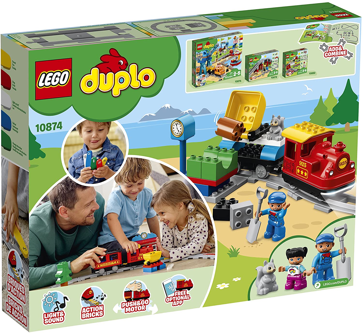 [HAPPY BRICKS] LEGO  DUPLO - 10874 - XE LỬA HƠI NƯỚC - STEAM TRAIN