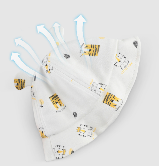 Mũ vành cotton mềm cho em bé từ 3 tháng