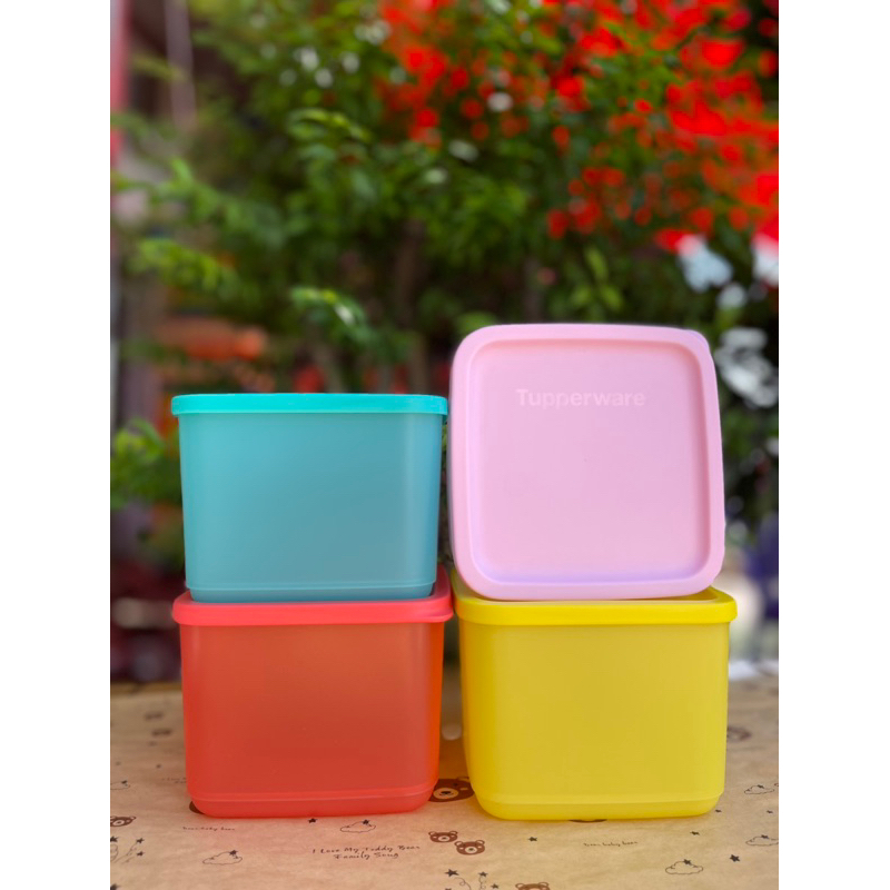 Hộp vuông 1L Tupperware -Medium square round 1L tupperware chính hãng Tupperware HOME KITCHEN