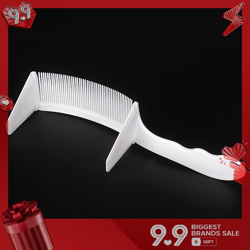 💖【Lowest price】Refreshing Cong Tóc Cắt Cắt Arced Lược Thợ Cắt Tóc Phẳng Top Cắt Tóc Lược Bàn Chải Làm Tóc Công Cụ Cắt Tóc Lược Bộ