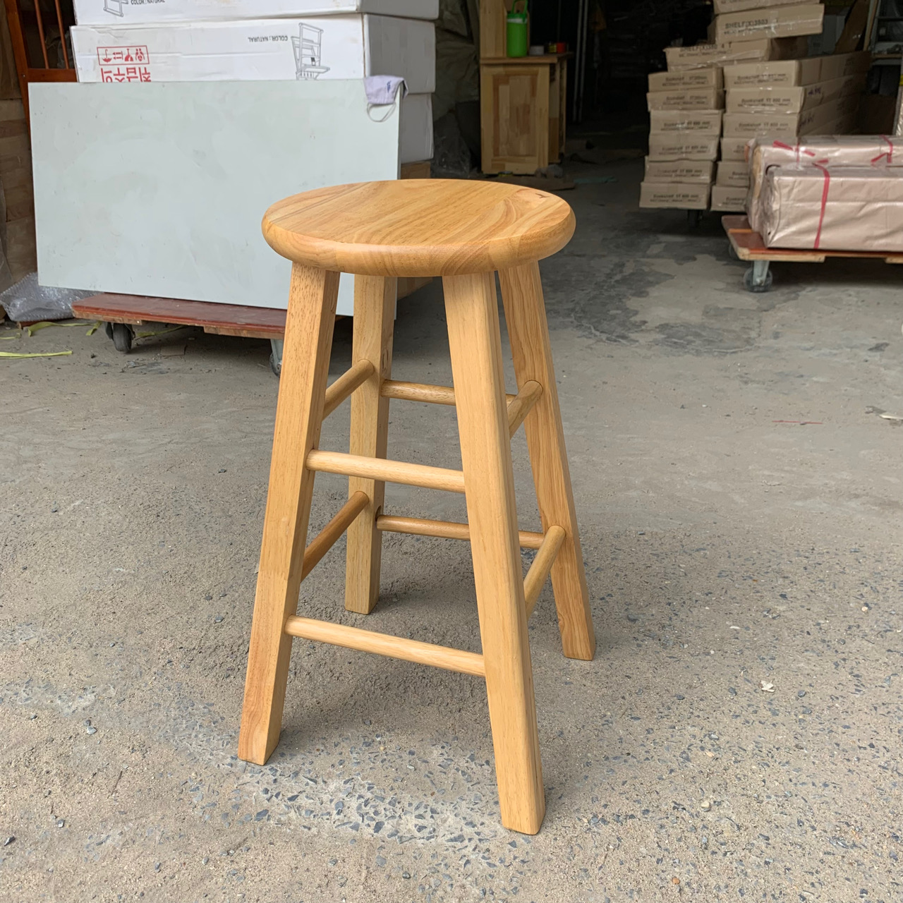 ghế đôn 60cm gỗ cao su xuất khẩu