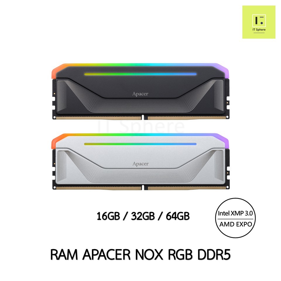 Ram Apacer NOX RGB DDR5 16GB 32GB 64GB BUS5200 5600 6000 6400 7200