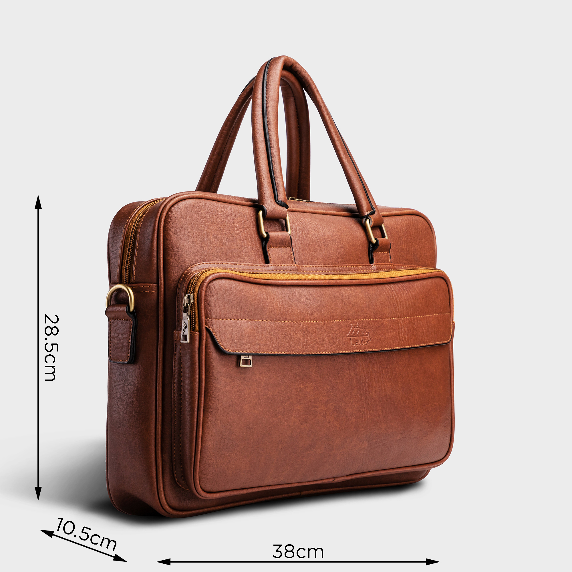 Lata Office Briefcase (Basic Men's Fashion Carrying a 14-Inch Laptop - Leather Briefcase Ca26)