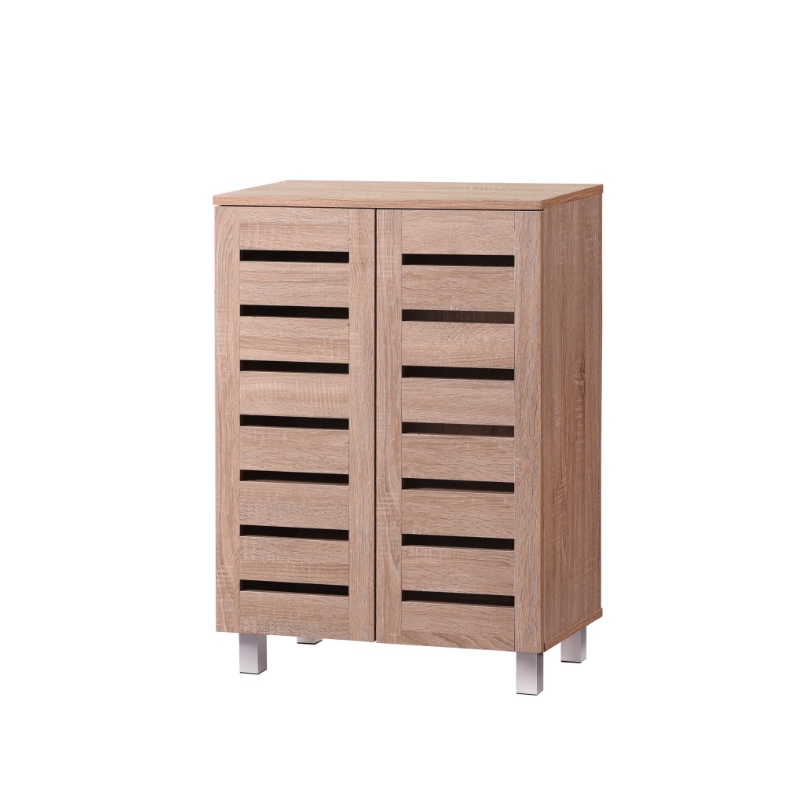 VHIVE Vegas 2 Door 60cm Shoe (Oak Walnut Shoe Rack Storage