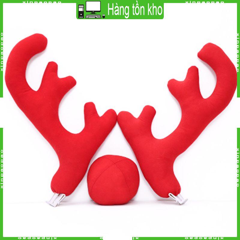 Tuần lộc giáng sinh trang trí xe hơi 2 sừng tuần lộc + 1 mũi1115