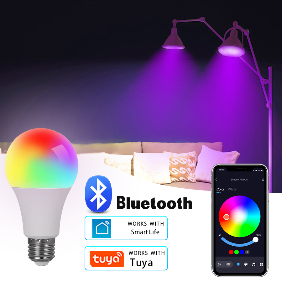 Bóng Đèn LED RGB WiFi 220V Đèn Thông Minh E27, Bóng Đèn LED Không Dây 7W 12W 15W Với Điều Khiển Từ Xa LED Home Magic RGB + W, RGB + CCT Thay Đổi Màu Có Thể Điều Chỉnh Độ Sáng, đèn Trang Trí Nội Thất Quán Bar Tiệc Tùng