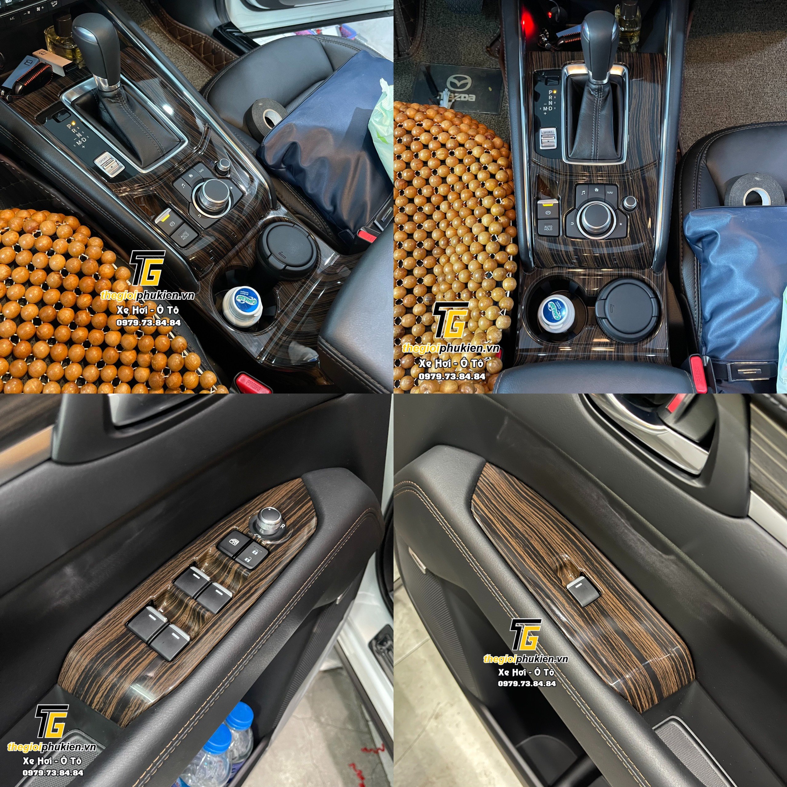 Ốp nội thất vân gỗ mazda cx5, cx-5 2018-2021 phủ bóng
