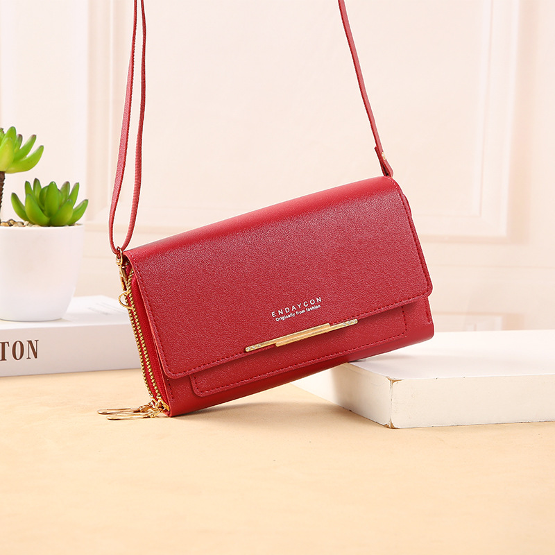 2022 Women's Wallet Korean Version Large Capacity Multifunctional Shoulder Bag Mid length Handheld Bag Zero Wallet Zongsheng