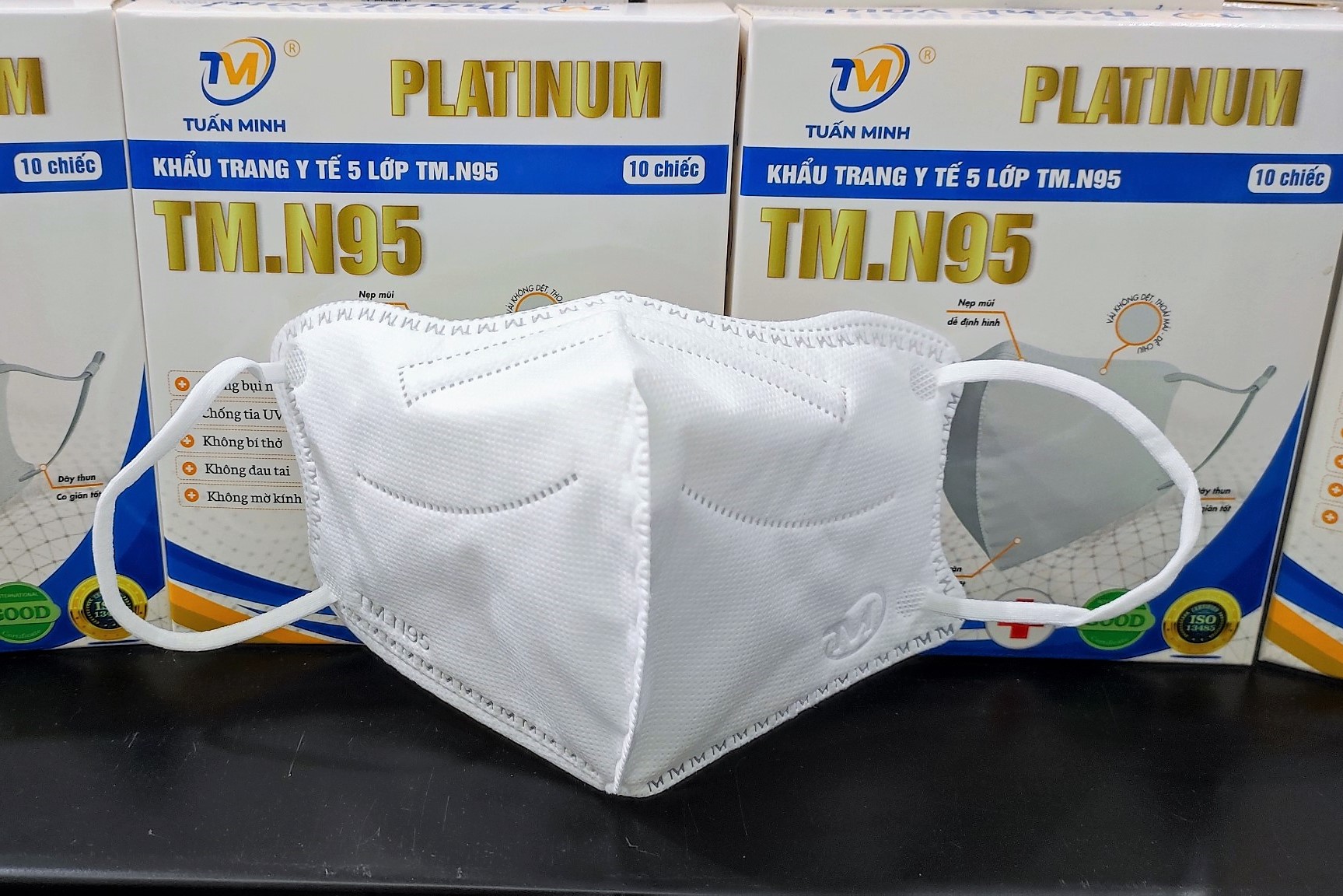 KHẨU TRANG 6D TM.N95 PLATINUM 5 LỚP (HỘP 10 CÁI)
