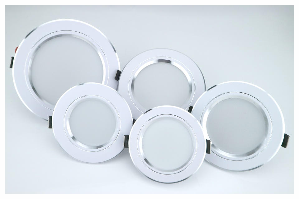 Led downlight 220v recessed down light round panel light spotlight 5w 9w 12w 15w 18w slim panel light ceiling light indoor lighting warm white cold white