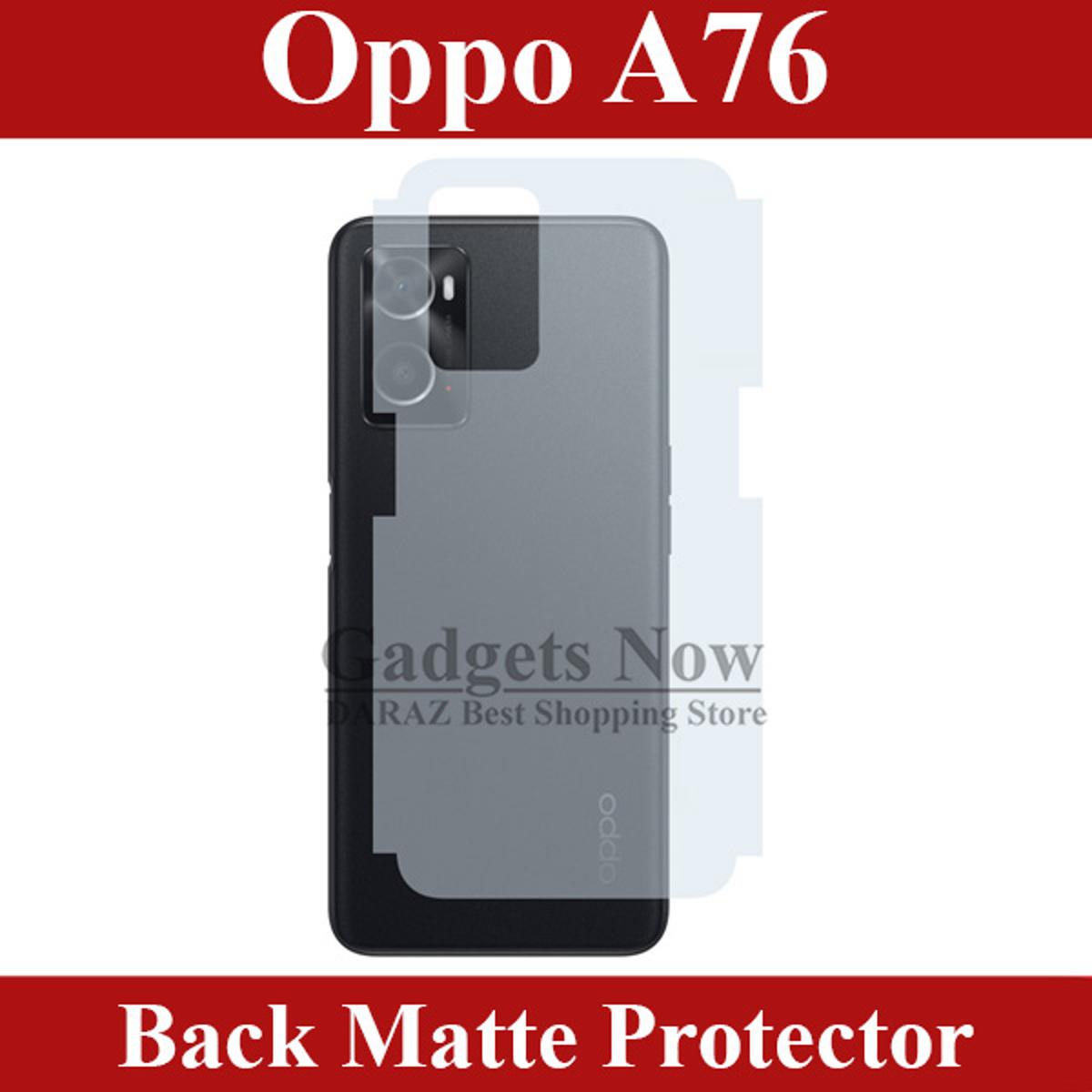 Oppo A76 Back Protector Carbon Fiber Matte Soft Skin Sheet For Oppo A76. 