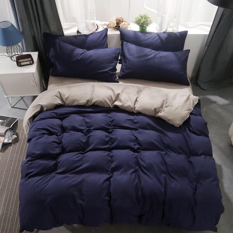 Bộ chăn ga 5 món (chăn trần bông phồng như hình) decor cực xinh