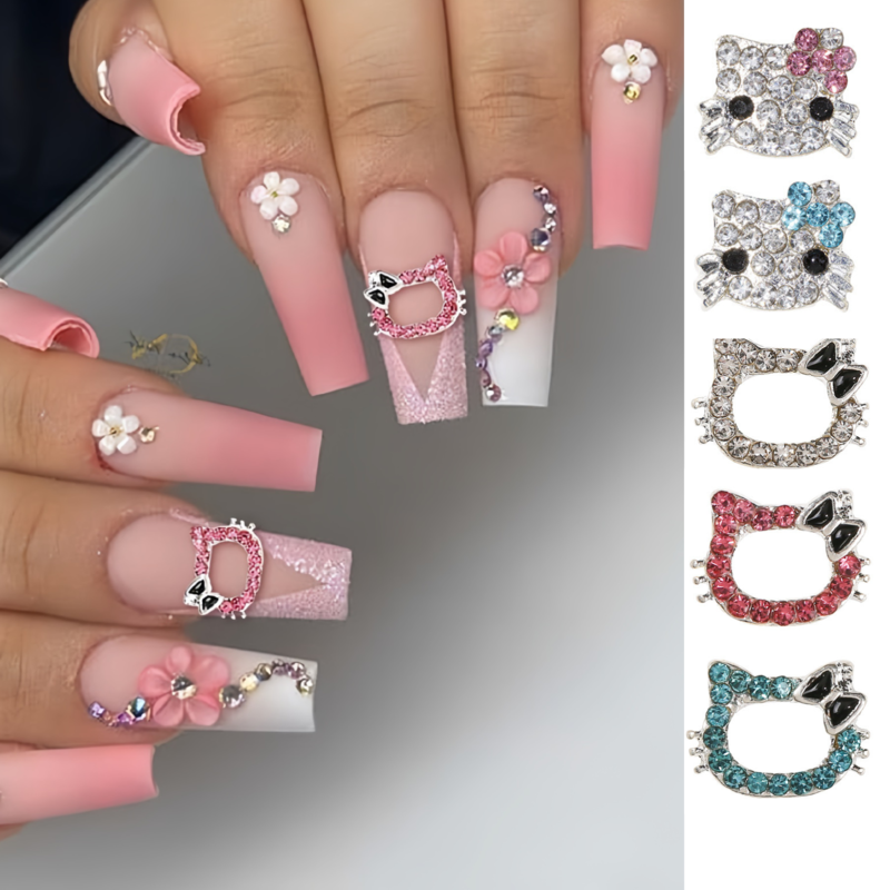 Charm Hello Kitty Đính Đá Đáng Yêu Trang Trí Móng Tay 5A
