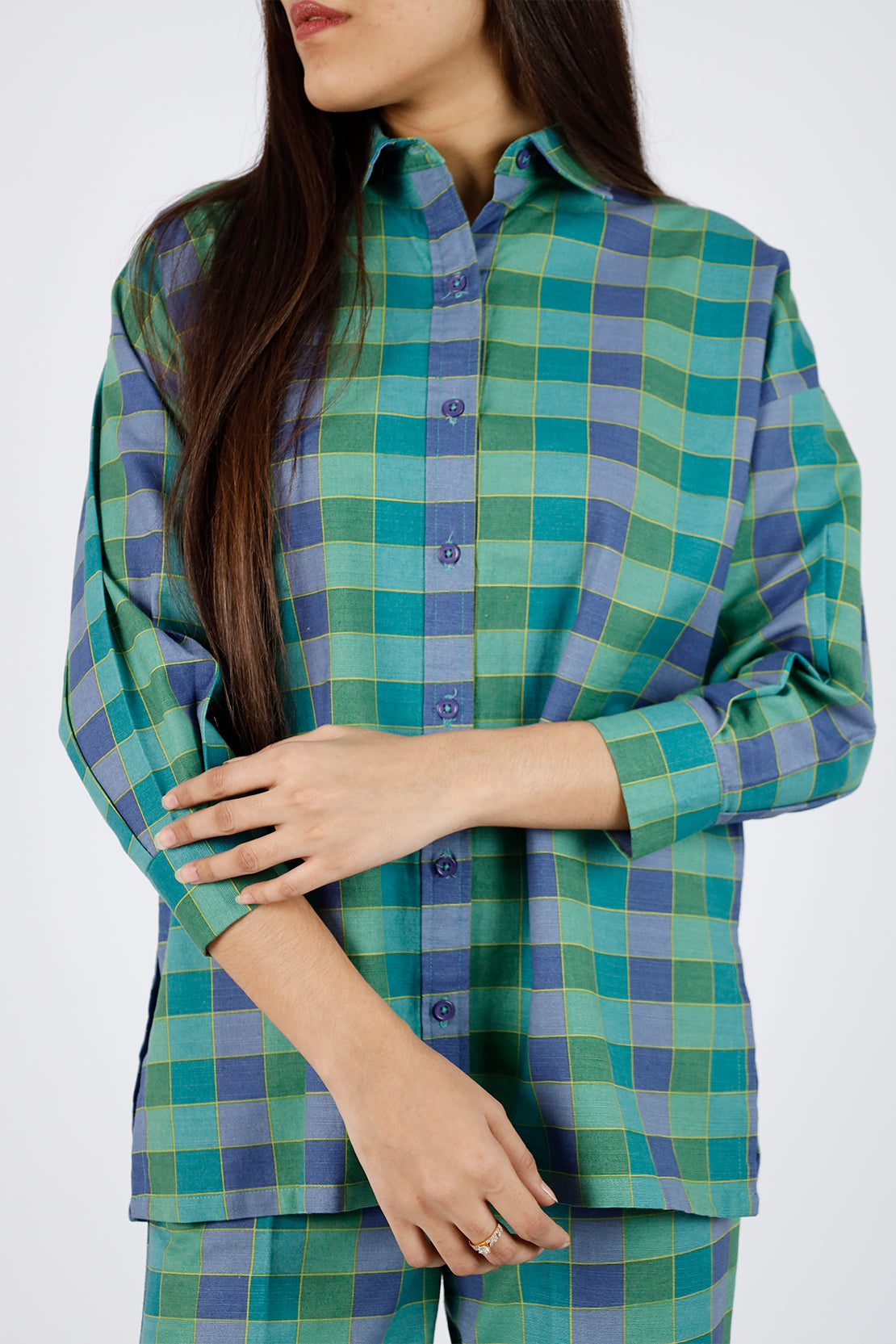 Saya - Printed Khaddar Stitched 2 Piece (Shirt/Trouser). 