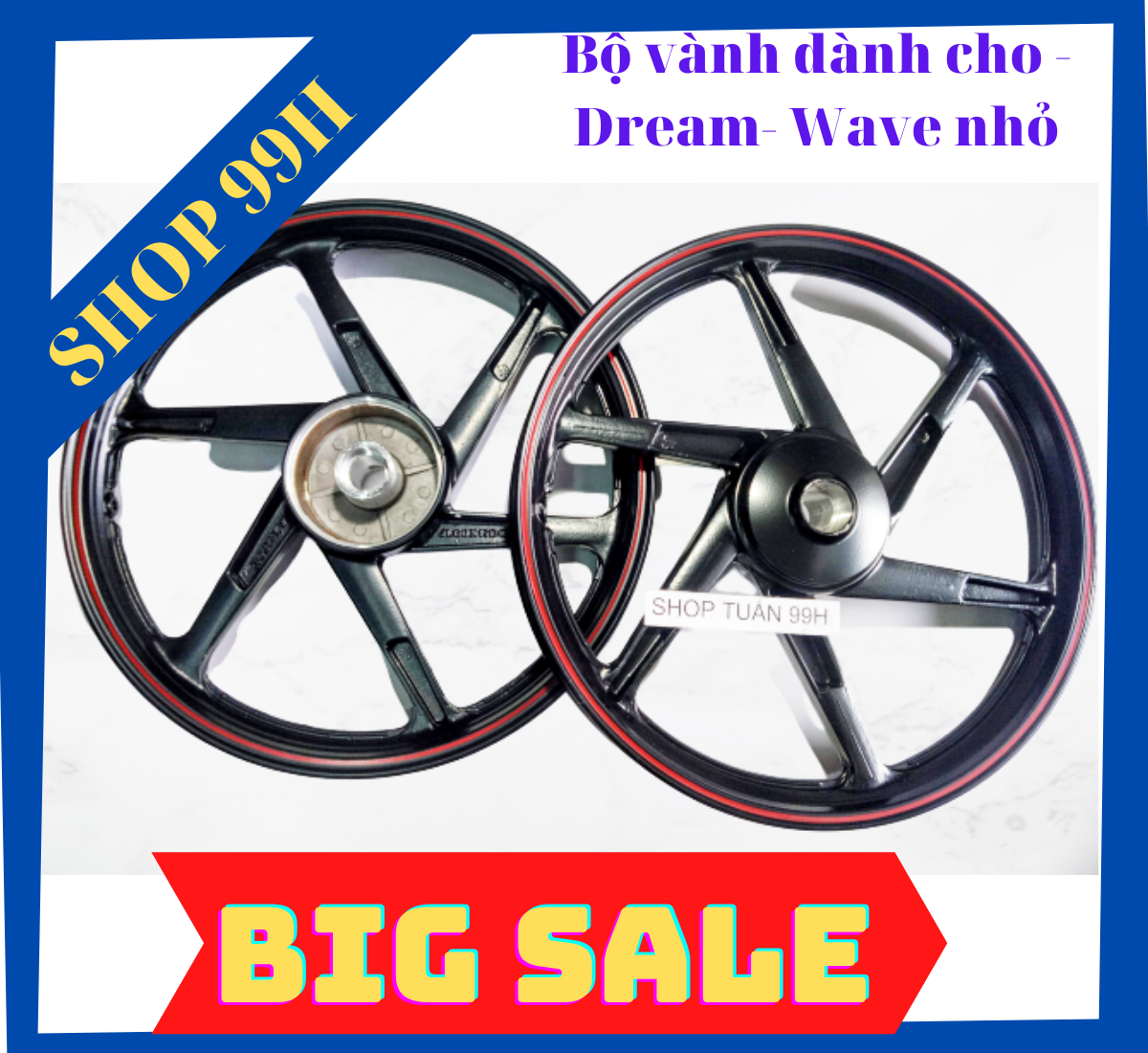 Mâm 6 cây kiểu Satria dành cho Dream, Wave nhỏ thắng đùm
