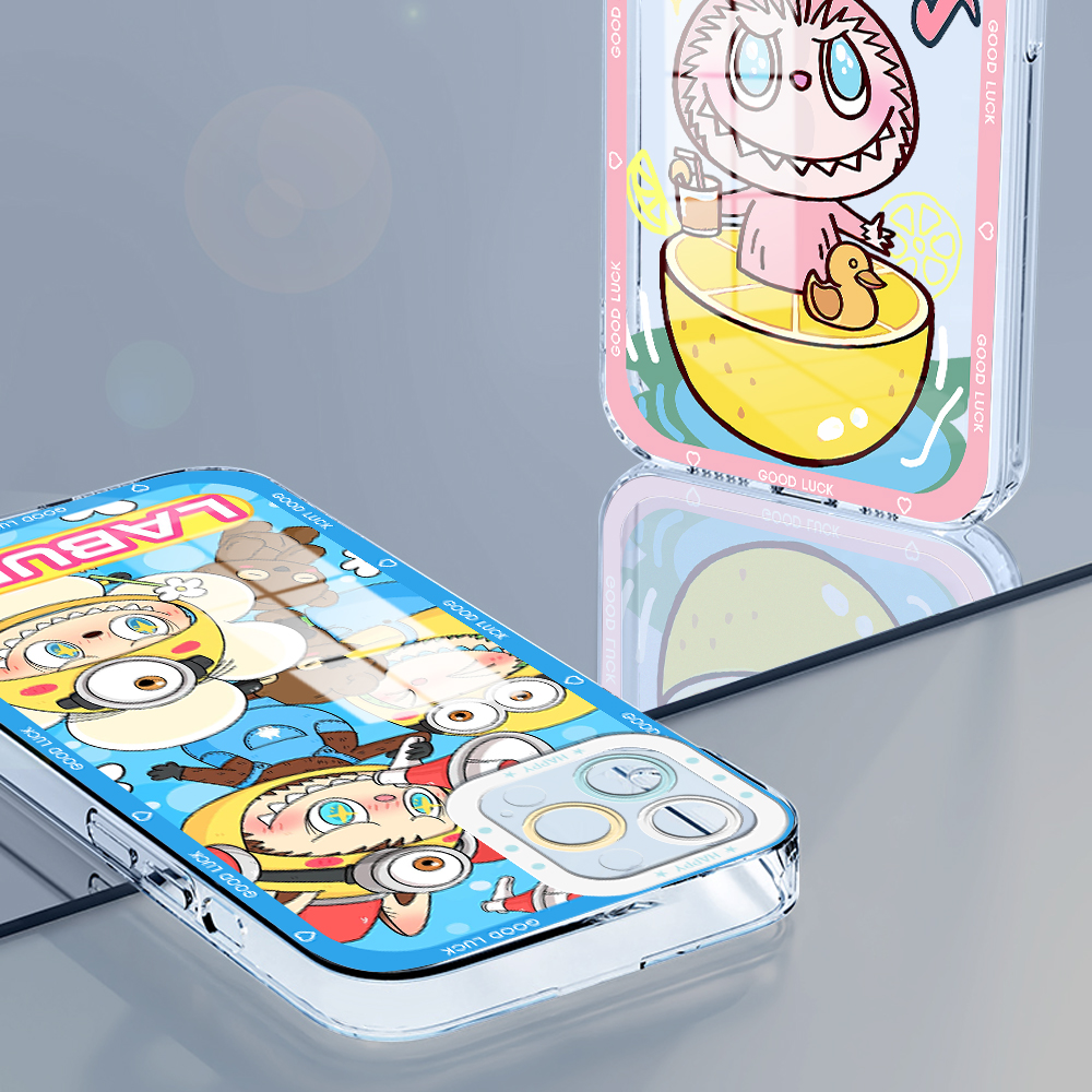 AMORVOR for Tecno Pova 5 Pro 5G Back Cover Cute Labubu Phone Cover Camera Protection Transparent TPU Soft Case. 