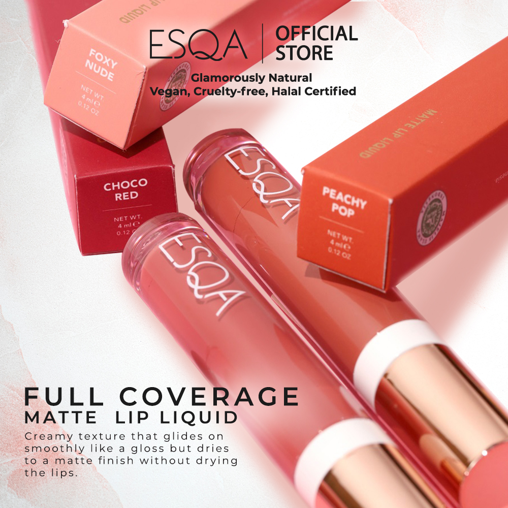 esqa matte lip liquid foxy nude