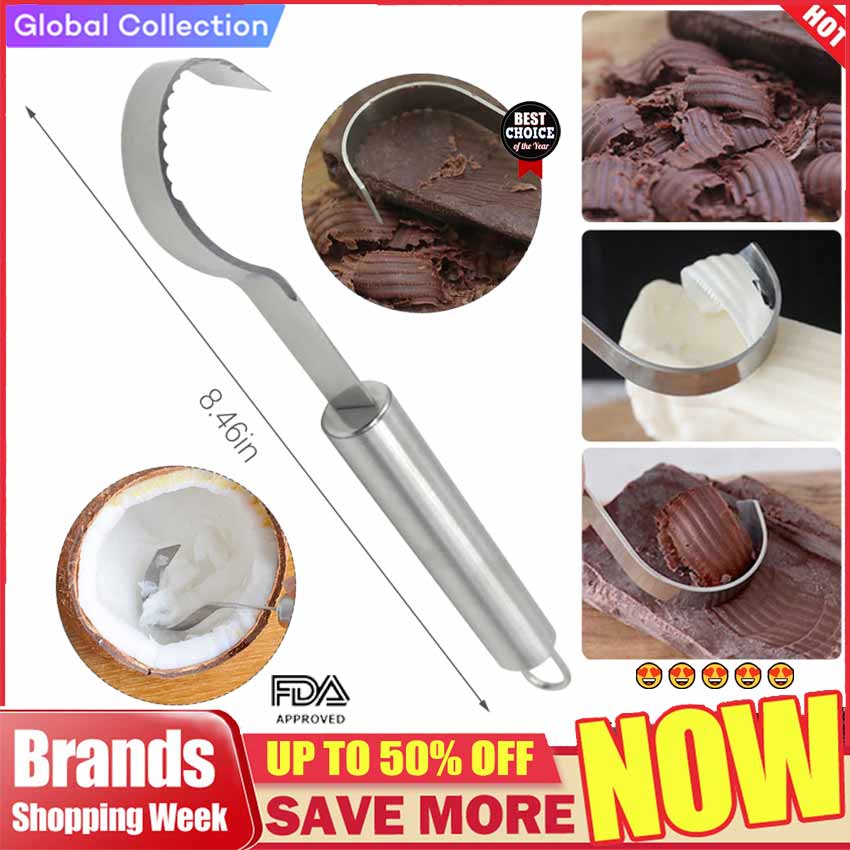 Wavy Chocolate Grater Stainless Steel Coconut Planer Cream Spatula
