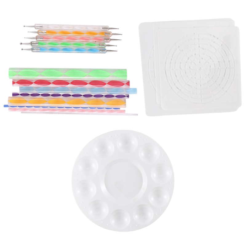 Mandala Dotting Stencil Tools Rock Painting Kit Ball Stylus Dotting Tools Include Stencil, Paint Tray (17 Pack), Other