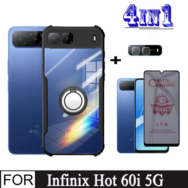 Infinix%20Hot%2060i%205G%20Shockproof%20Phone%20Case%20for%20Infinix%20Hot%2060%20Pro%20Hot%2060i%204G%204in1%20Curved%20Privacy%20Tempered%20Glass%20and%20Mobile%20phone%20holder%20and%20Lens%20Film%20-%20Image%202