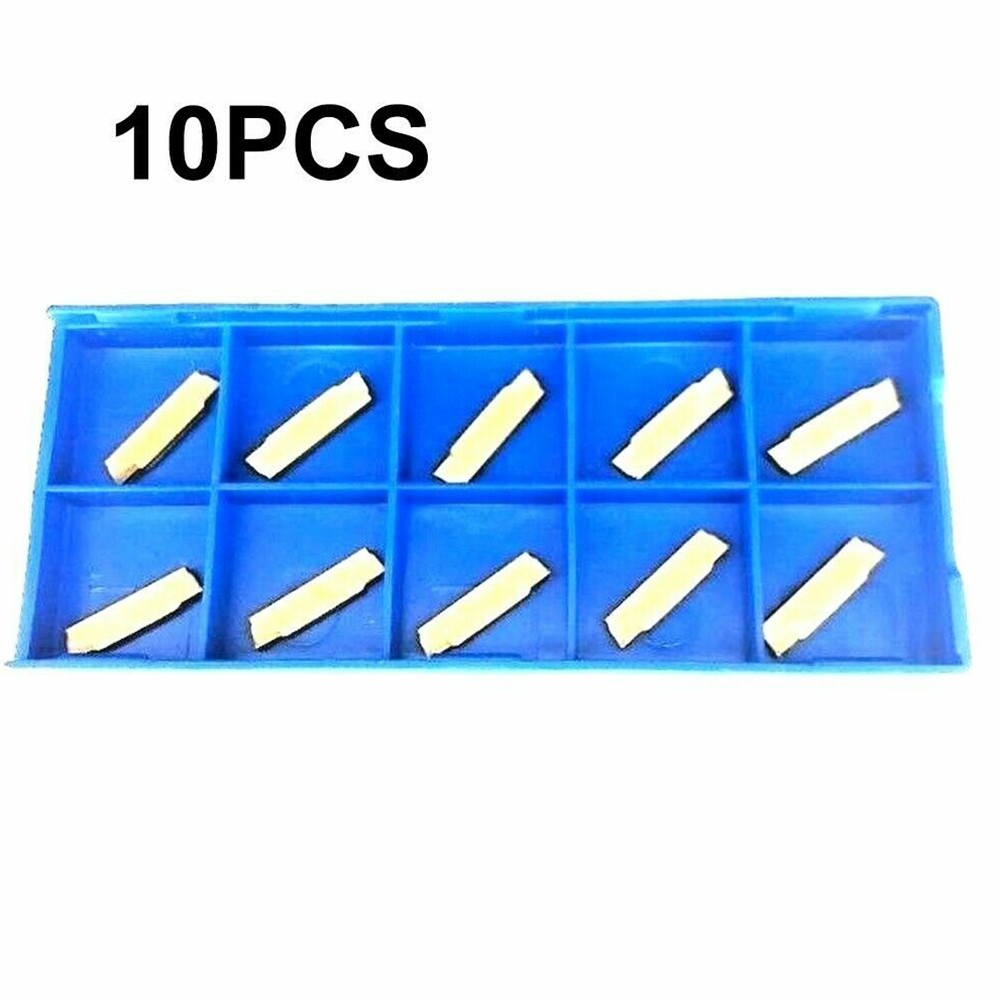 Toolstar Professional Grade Grooving Carbide Inserts for Lathe Cutter Set of 10